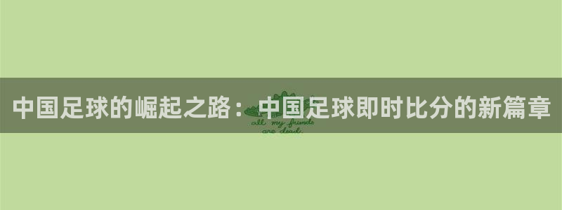 中国足球的崛起之路：中国足球即时比分的新篇章